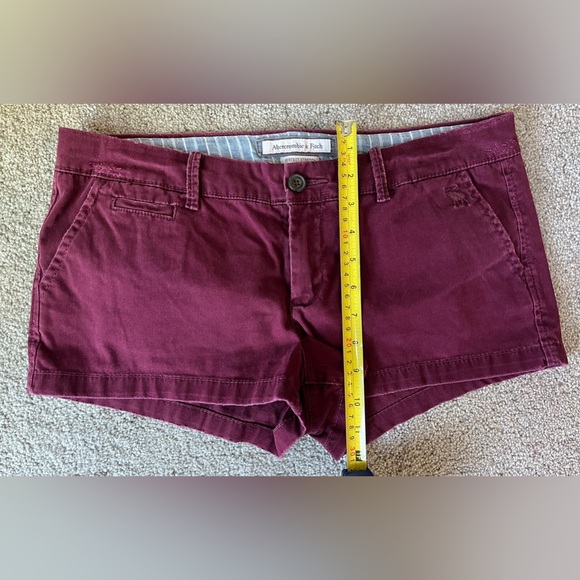 Abercrombie & Fitch Women’s Burgundy Shorts | Size 6 Perfect Stretch | Vintage - Picture 4 of 9